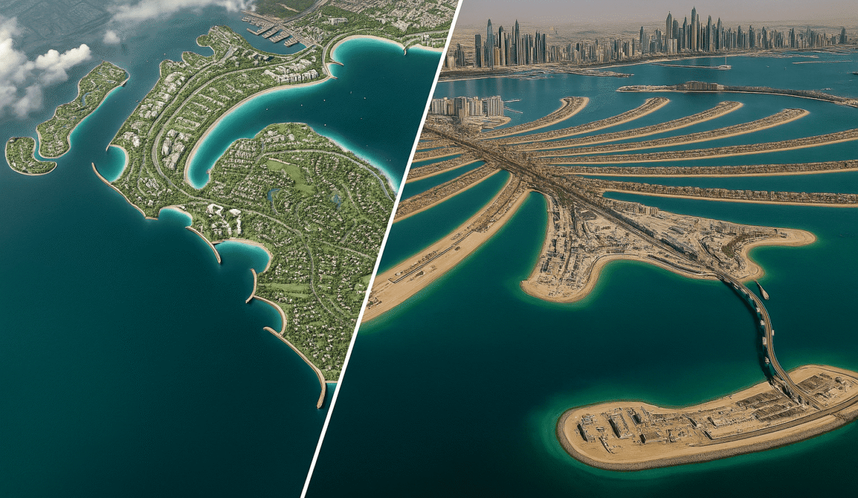 palm jumeirah vs dubai island